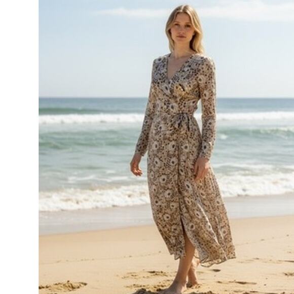 NATALIE MARTIN GEORGIA WRAP - VINTAGE FLOWERS AMETHYST Size Small - Picture 2 of 16